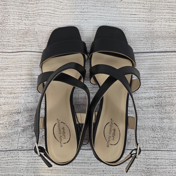 Life Stride Shoes - Simply Comfort Life Stride Strappy Heeled Sandal